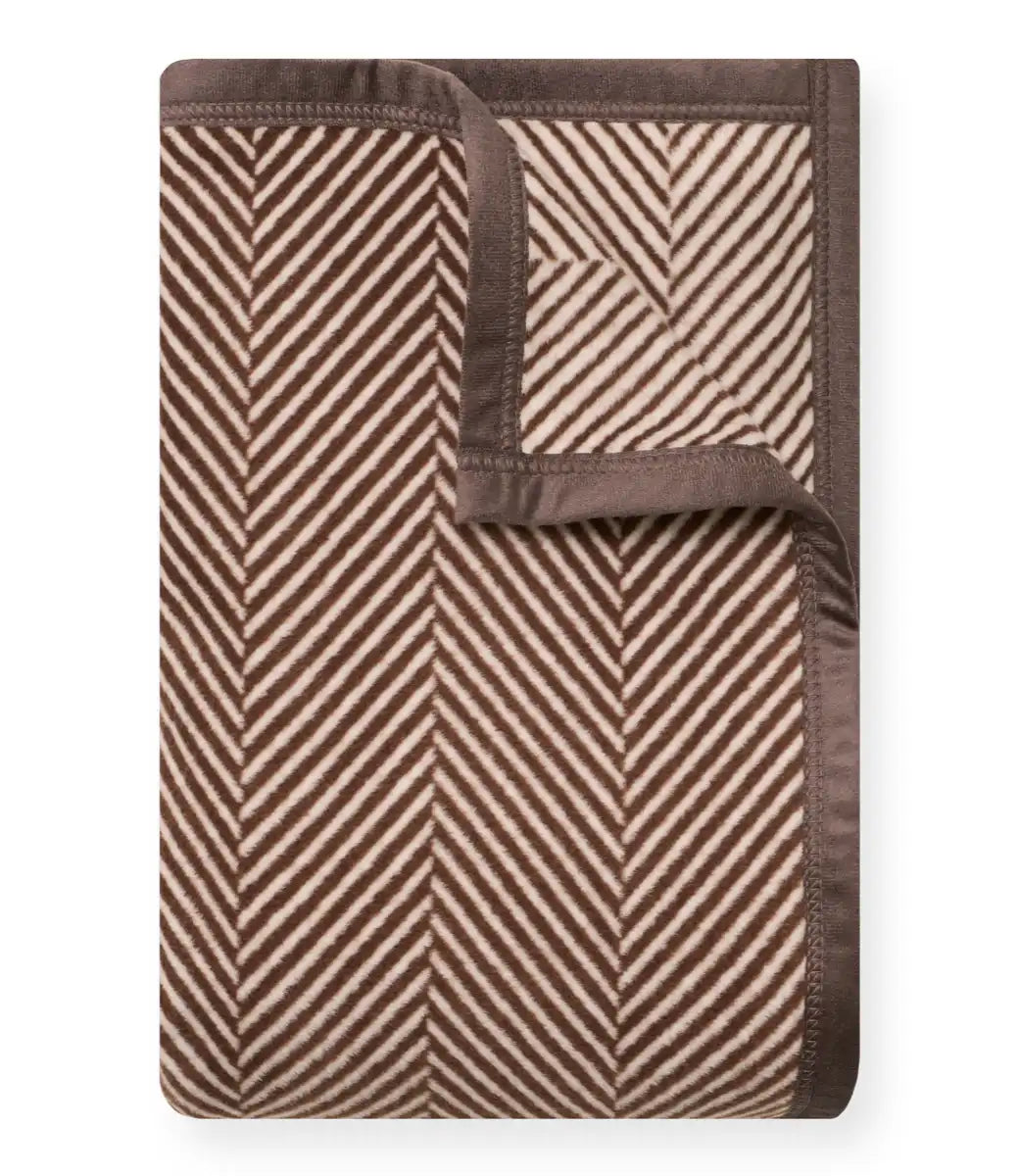 Harborview Herringbone Chocolate Midi Blanket