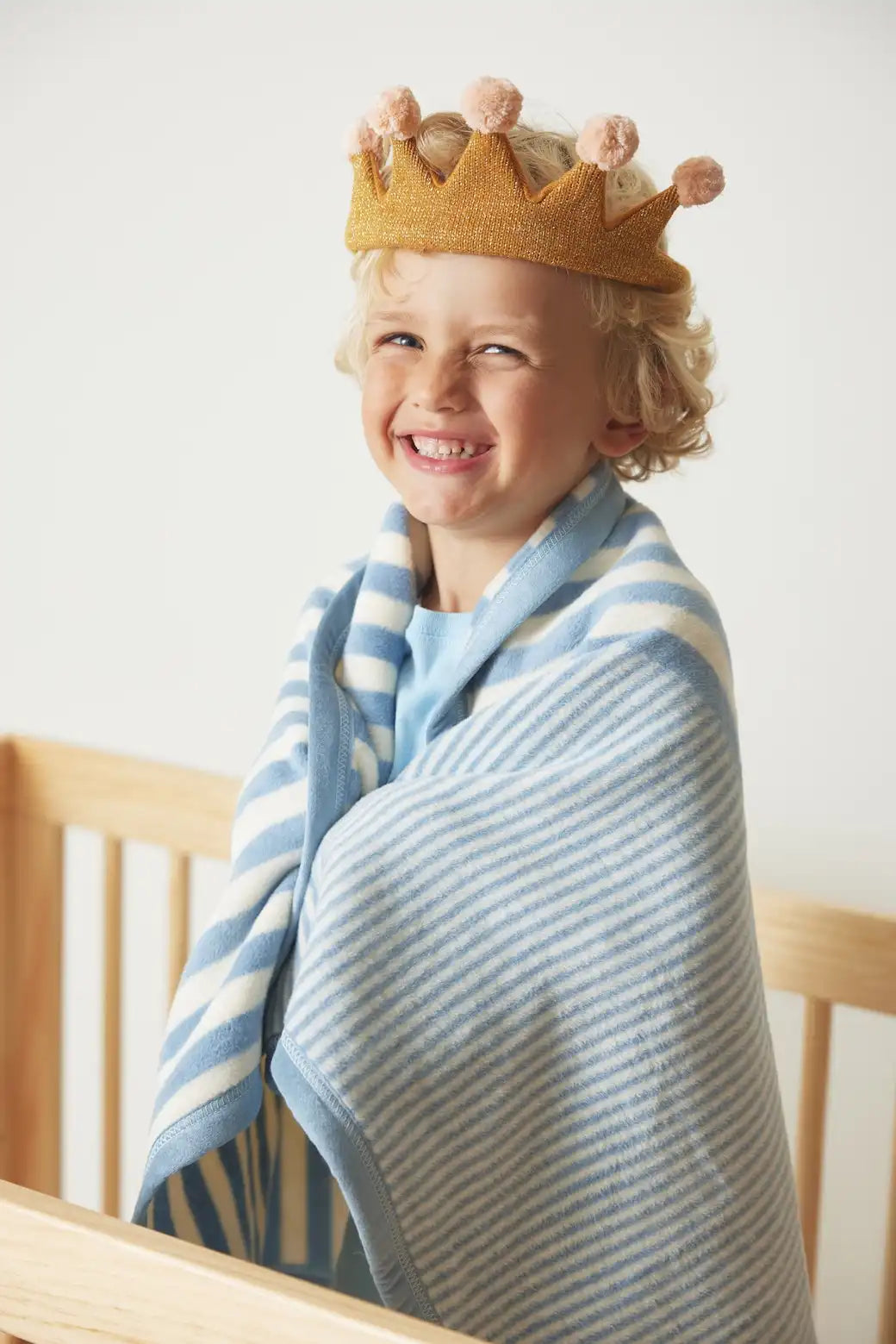 Sweet Pea Stripe Fog Mini Blanket