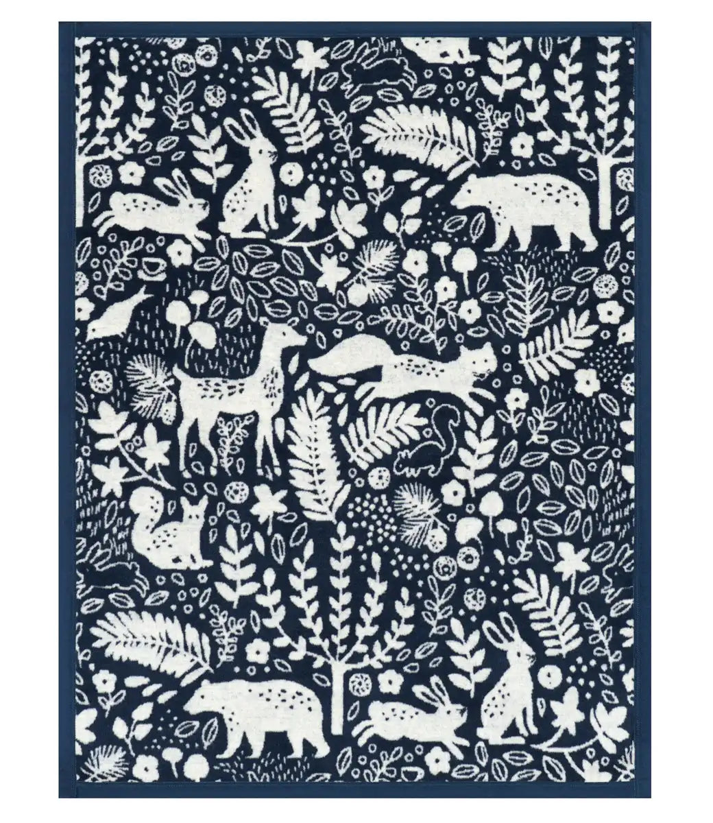 Whimsical Woods Navy Mini Blanket