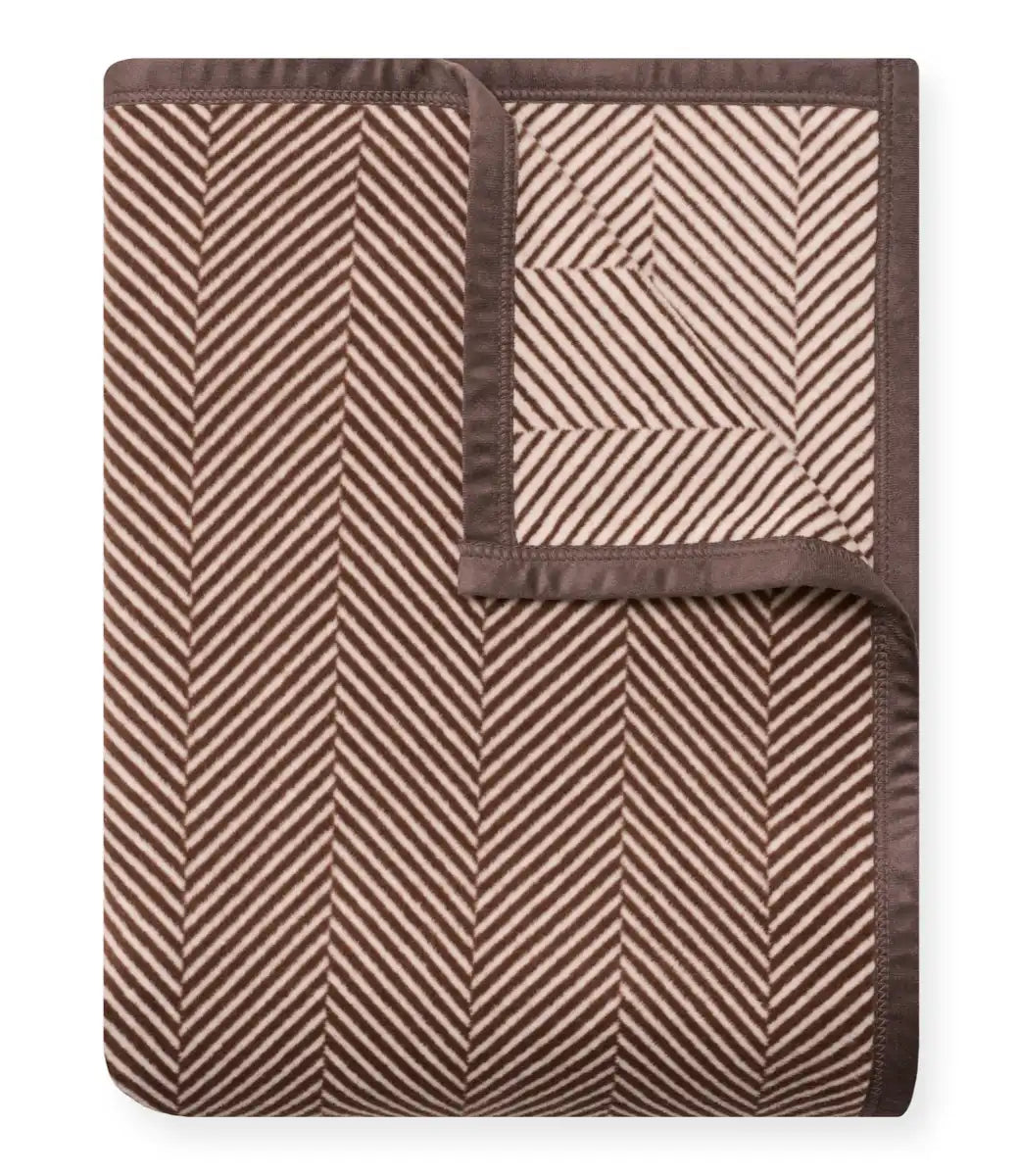 Harborview Herringbone Chocolate Blanket