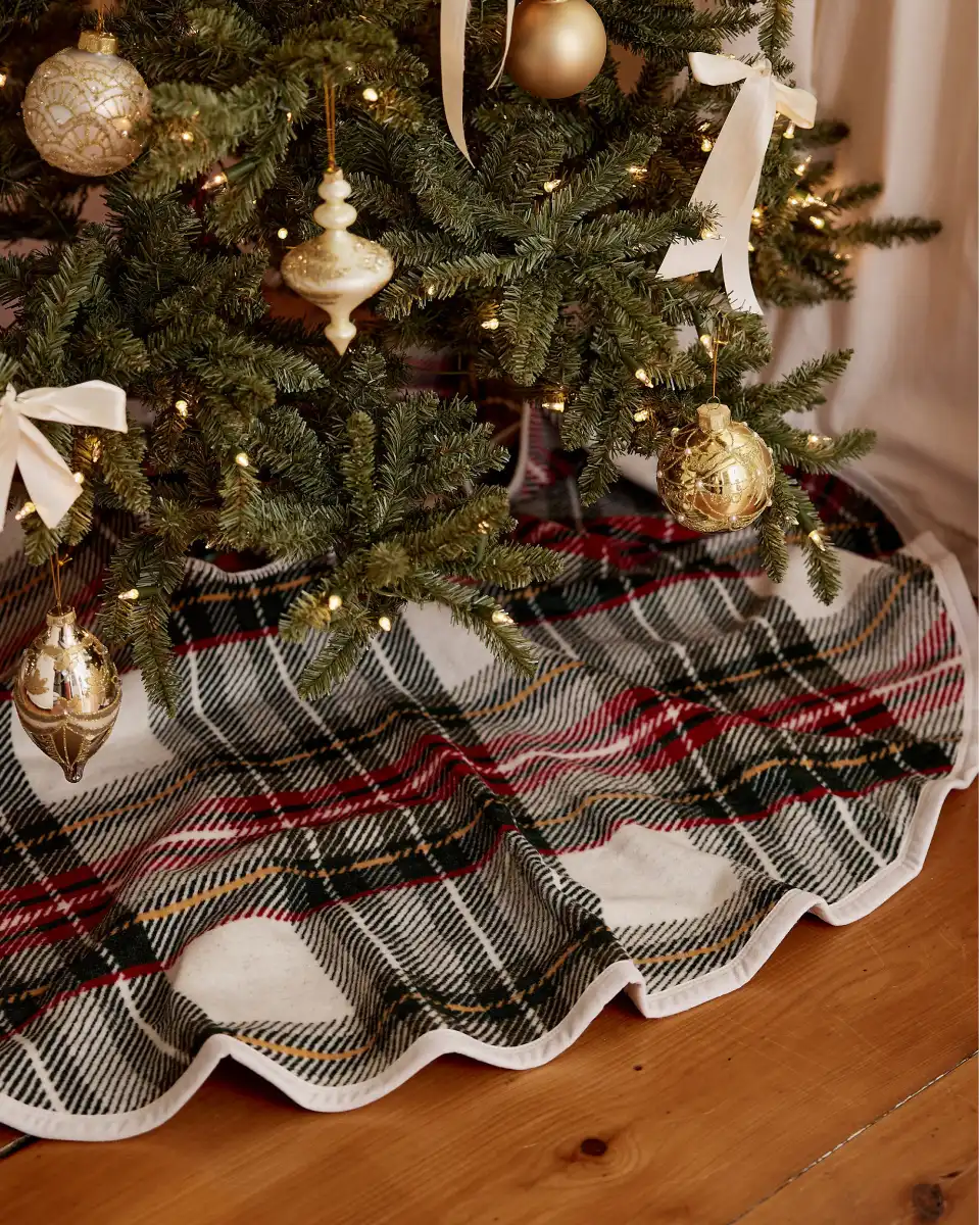 Stewart Plaid Christmas Tree Skirt