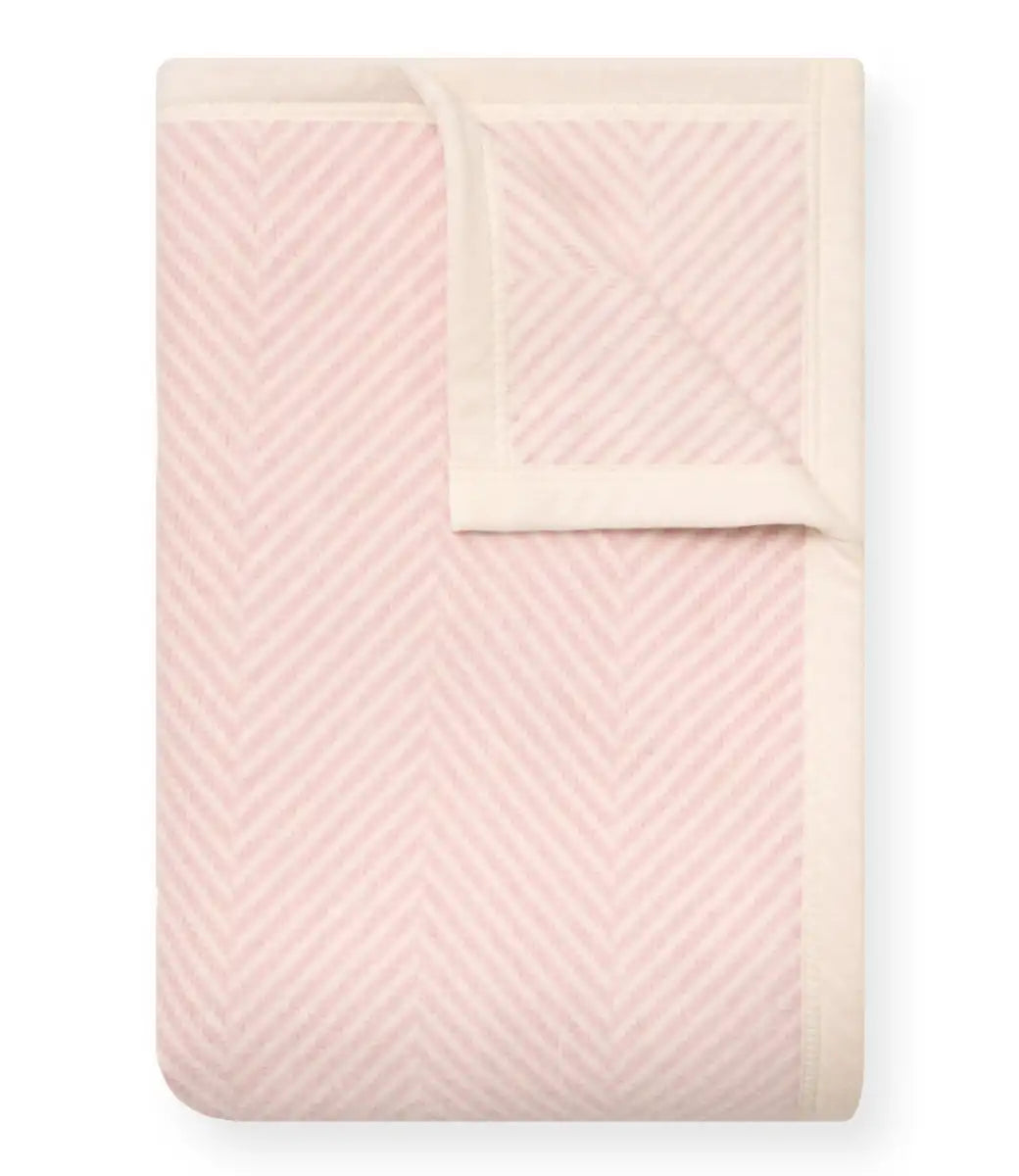 Harborview Herringbone Ballet Pink Midi Blanket
