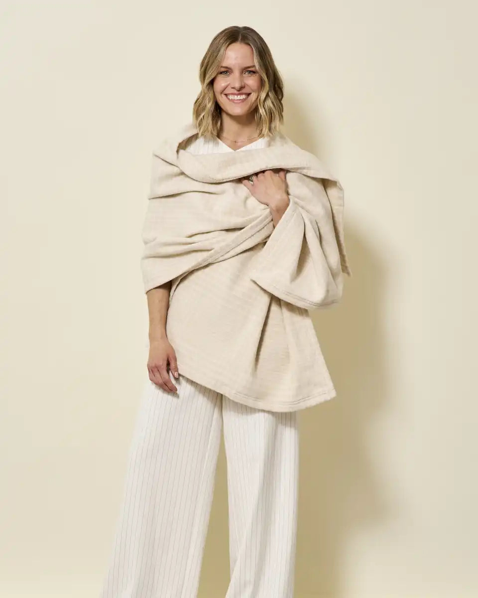 Katama Plaid Oatmeal Shawl