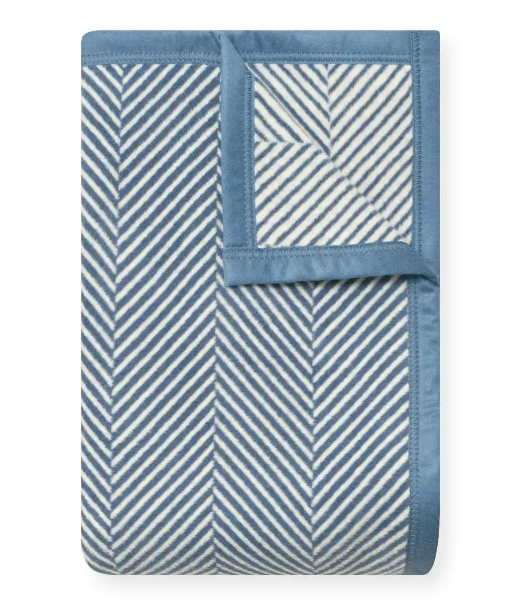 Harborview Herringbone Cornflower Blanket