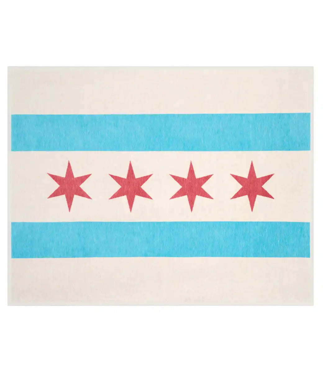 Chicago Flag Blanket