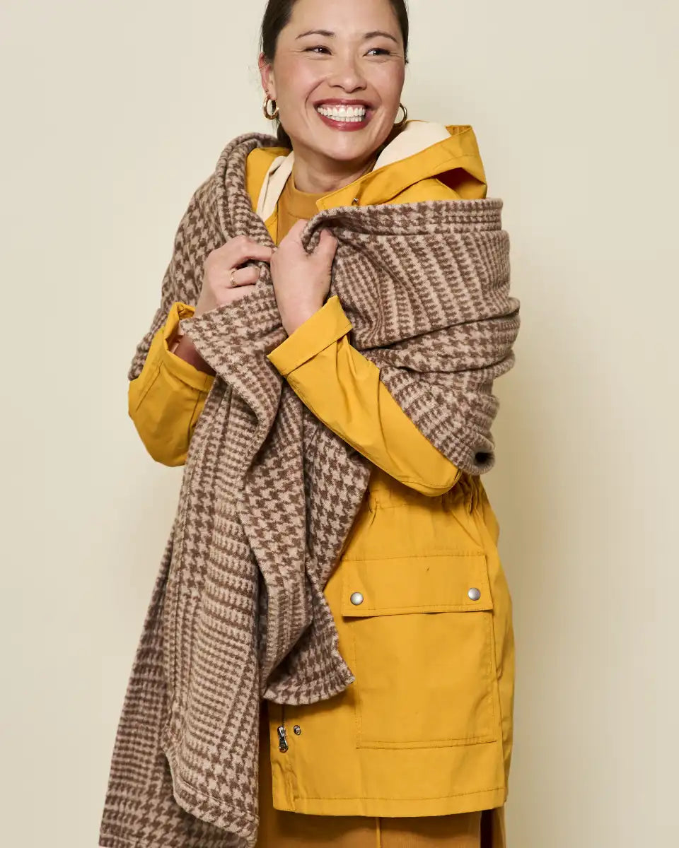 Katama Plaid Chocolate Shawl